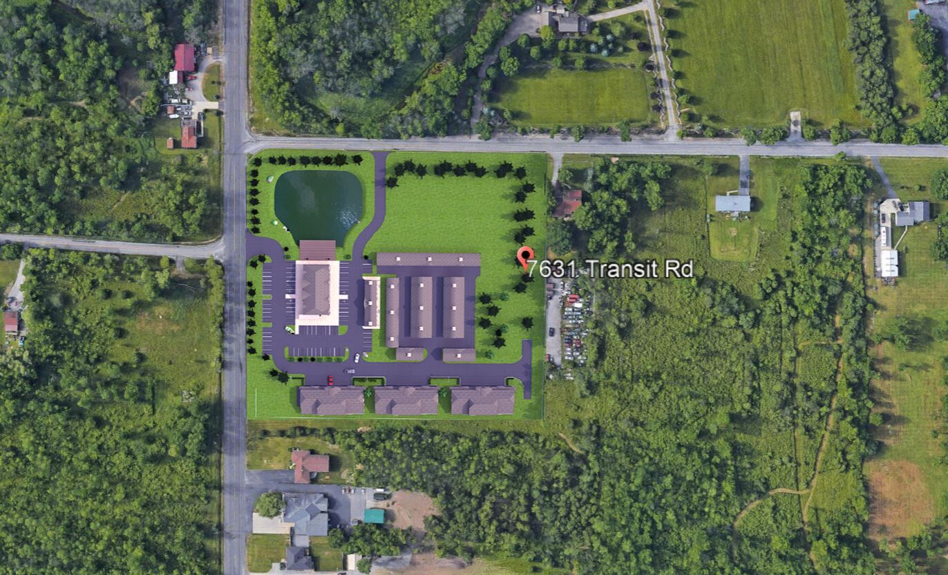 7621-7631 Transit aerial rendering